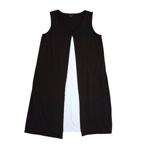 J. Jill Wearever Collection Black Sleeveless Front-Slit Dress – Size S